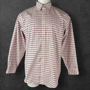 LL Bean Shirt Mens 17 Plaid Button Down Traditional Fit Wrinkle Resistant (883)